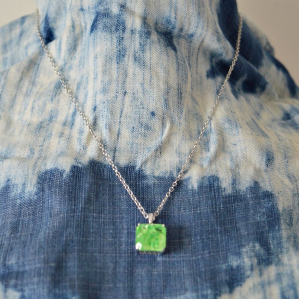 Emerald Square Shape Translucent 9.35 Carat 12mm … - image 1